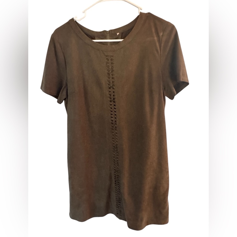 Source Unknown Brown Mini Dress